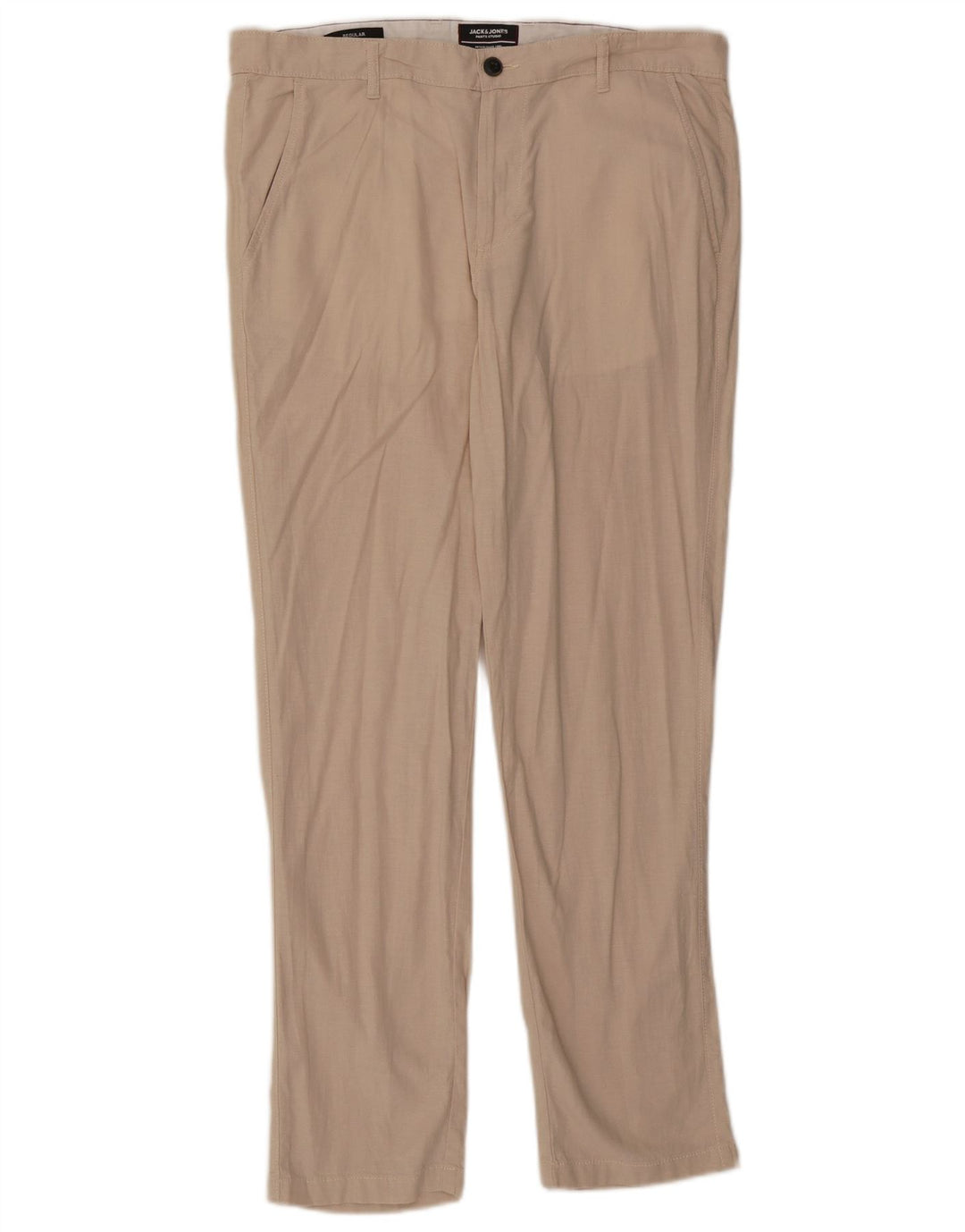 Jack & Jones Mens Straight Regular W34 L32 Algodón Beige