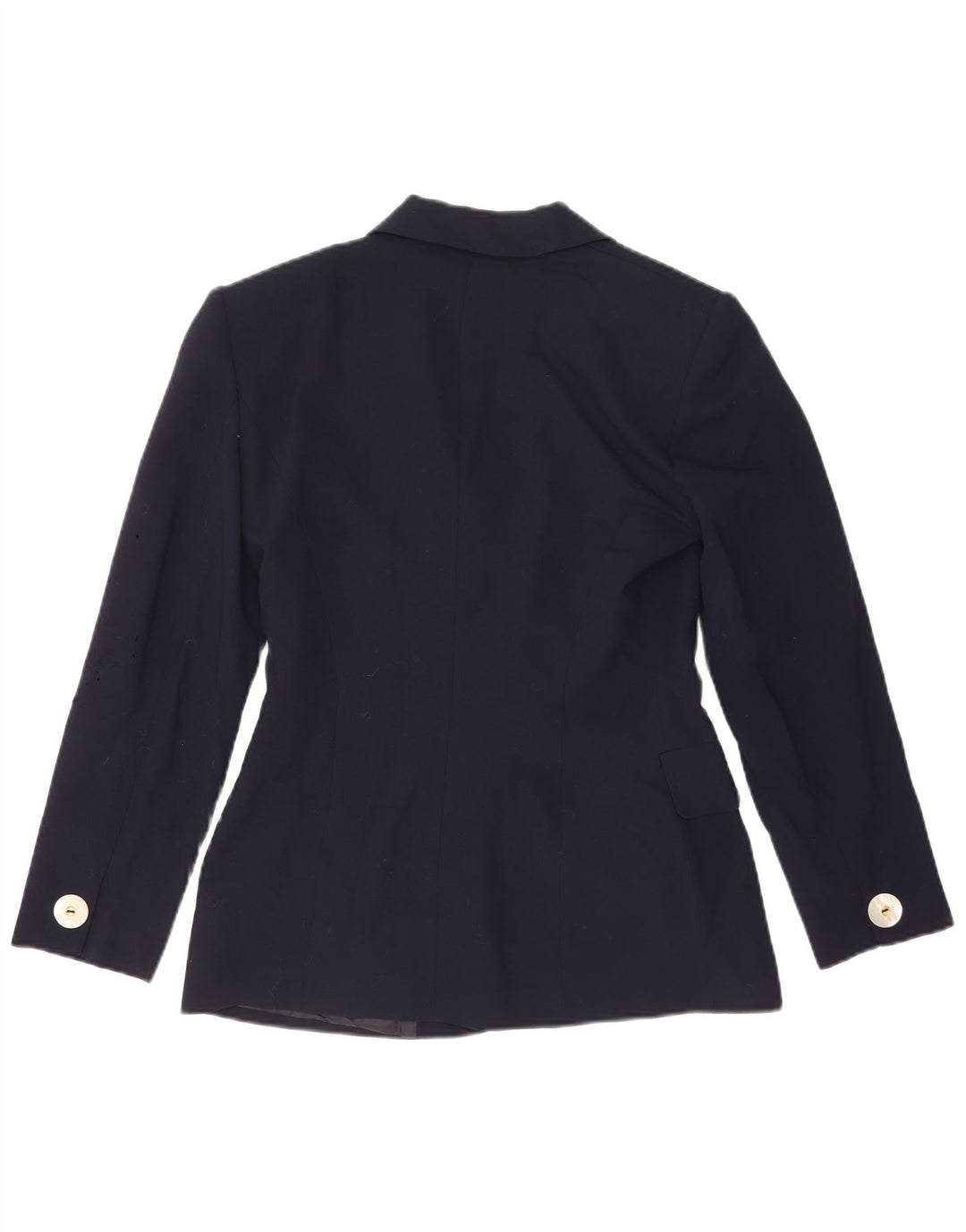 Marella Chaqueta Blazer de 1 Botón para Mujer UK 10 Small Lana Virgen Azul Marino