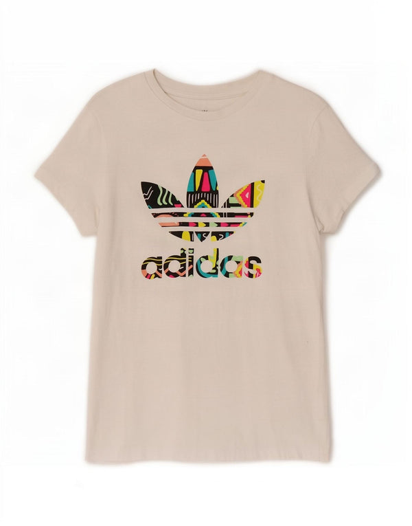 Adidas Camiseta gráfica para niña 13-14 años Grande Blanco Algodón