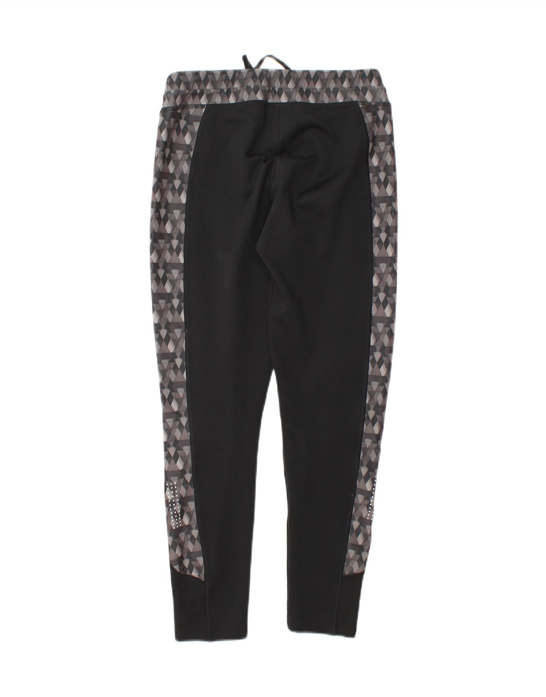 ADIDAS Womens Leggings UK 12 Medium Black Geometric Polyester Vintage Adidas and Second-Hand Adidas from Messina Hembry 