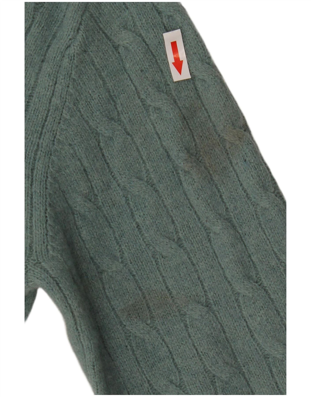 Crew Clothing - Jersey con cuello y cremallera para hombre, talla pequeña, lana verde