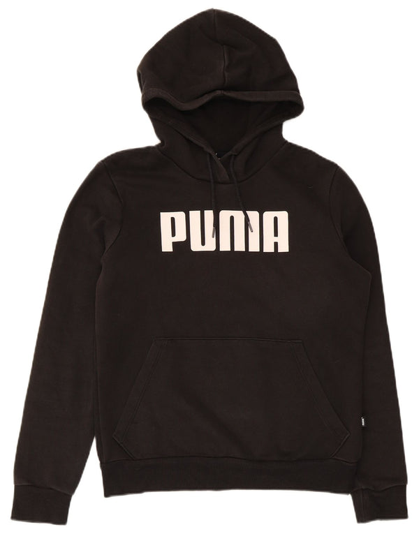 Puma Mujer Graphic Sudadera con capucha Jumper UK 10 Pequeño Algodón Negro