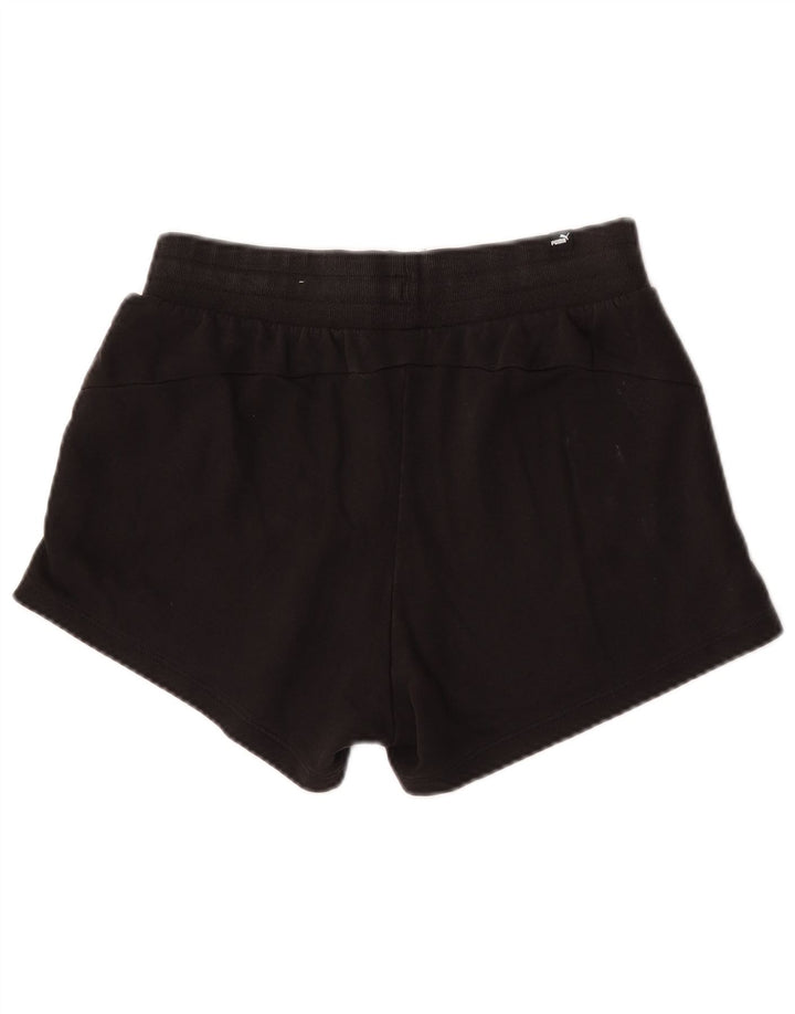 Puma - Pantalones cortos deportivos para mujer, talla 40, algodón negro mediano