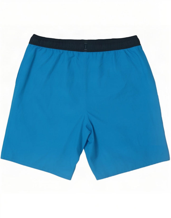 Adidas Pantalones cortos deportivos con estampado gráfico para hombre Poliéster color block azul grande