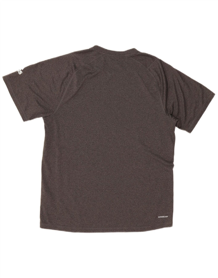 ADIDAS Camiseta gráfica Aeroready para hombre Top Poliéster gris medio