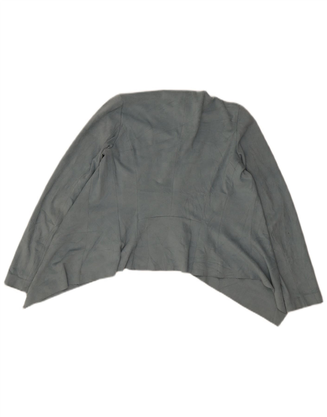 Zara Mujer Cárdigan Asimétrico Top UK 6 XS Poliéster Azul