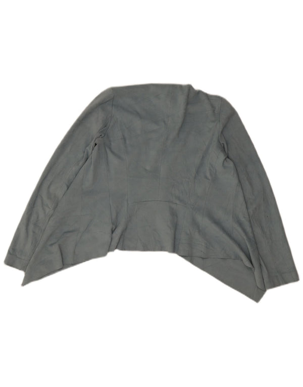 Zara Mujer Cárdigan Asimétrico Top UK 6 XS Poliéster Azul