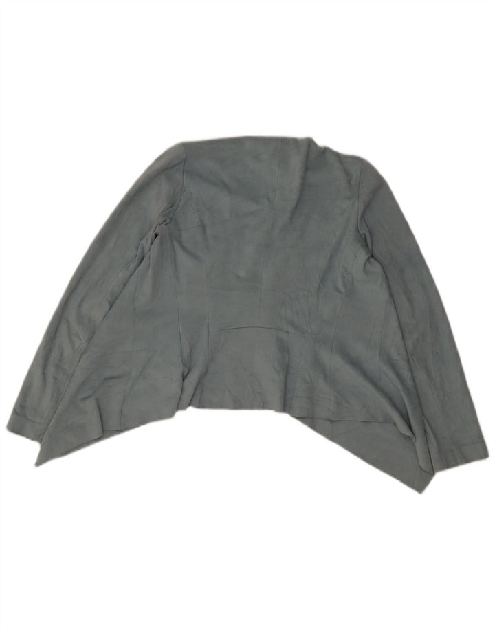 Zara Mujer Cárdigan Asimétrico Top UK 6 XS Poliéster Azul