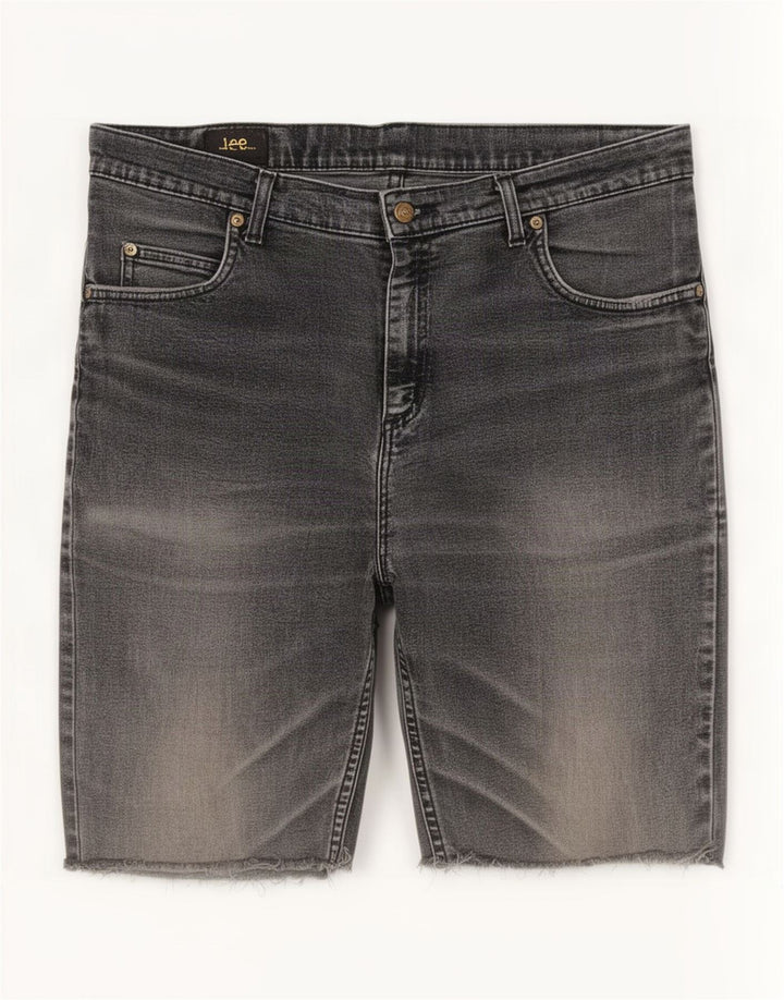 Lee Mens Brooklyn Denim Shorts W36 Grande Gris Algodón