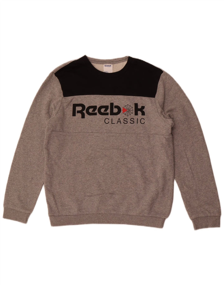Reebok Sudadera Classic Graphic Jumper Gris Medio Colorblock
