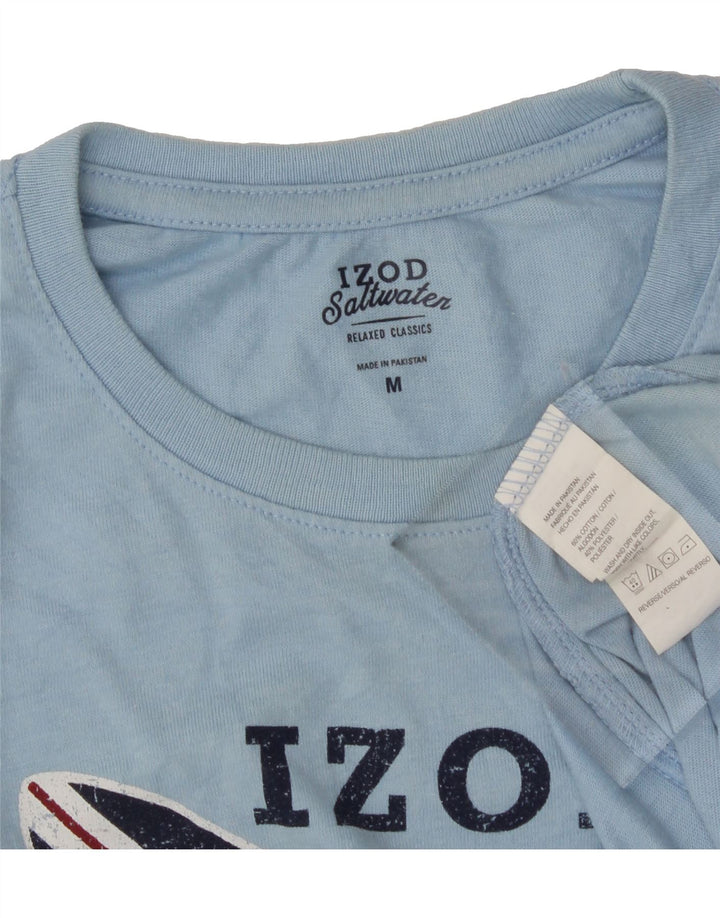IZOD Mens Salt Water Graphic T-Shirt Top Medium Blue Cotton Vintage Izod and Second-Hand Izod from Messina Hembry 