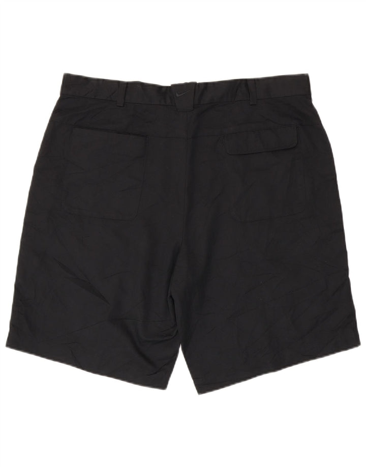 Nike Pantalones cortos chinos Dri Fit para hombre W36 poliéster negro grande