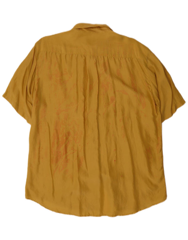 Witty Girl Camisa larga de manga corta para mujer UK 40 Small Yellow