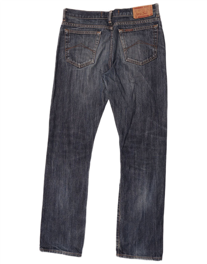 Carrera Jeans Rectos Para Hombre W36 L34 Azul Marino