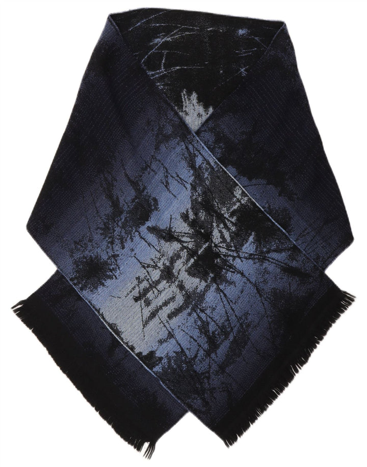 Kenzo Mujer Bufanda Rectángulo Con Estampado Abstracto Talla Única Lana Azul Marino