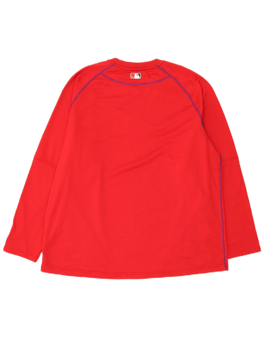 Majestic Mens Washington Nationals Top manga larga XL poliéster rojo