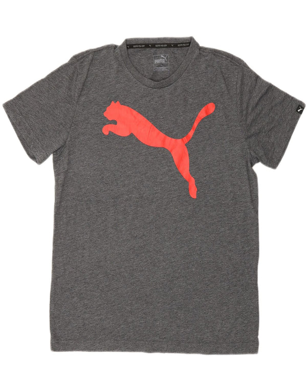 Puma Camiseta gráfica para hombre Top de algodón gris medio