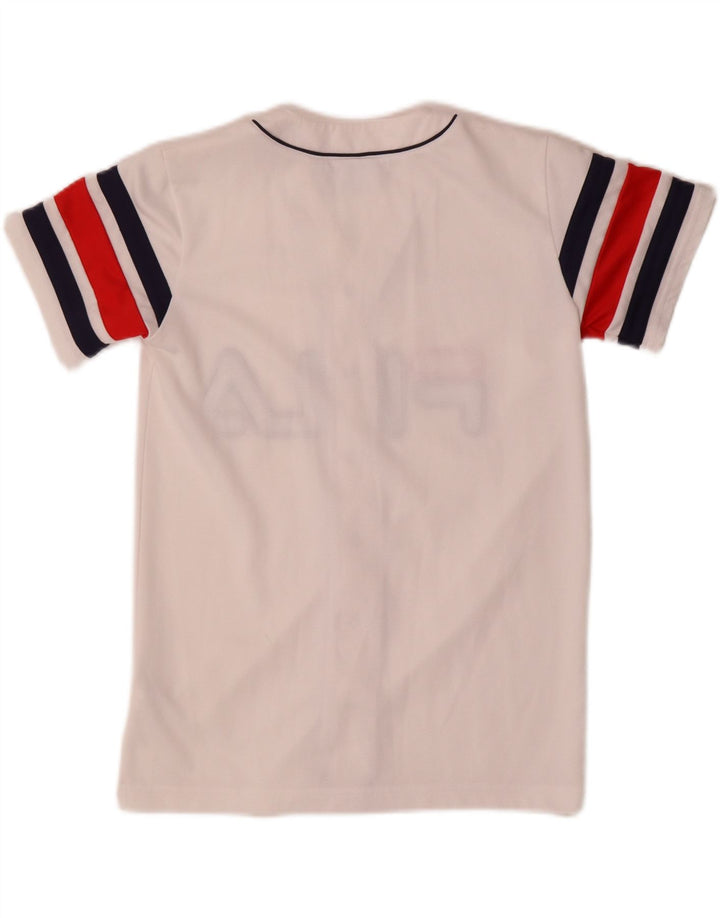 Fila Mens Graphic Jersey Top 2XS Blanco Colorblock Poliéster