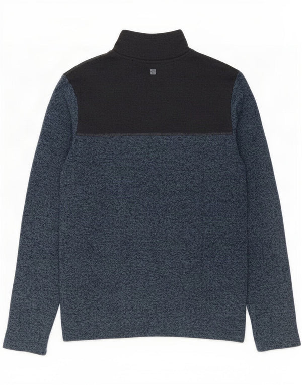 Mountain Warehouse Sudadera con cuello y cremallera para hombre Jumper XS Azul marino Colorblock