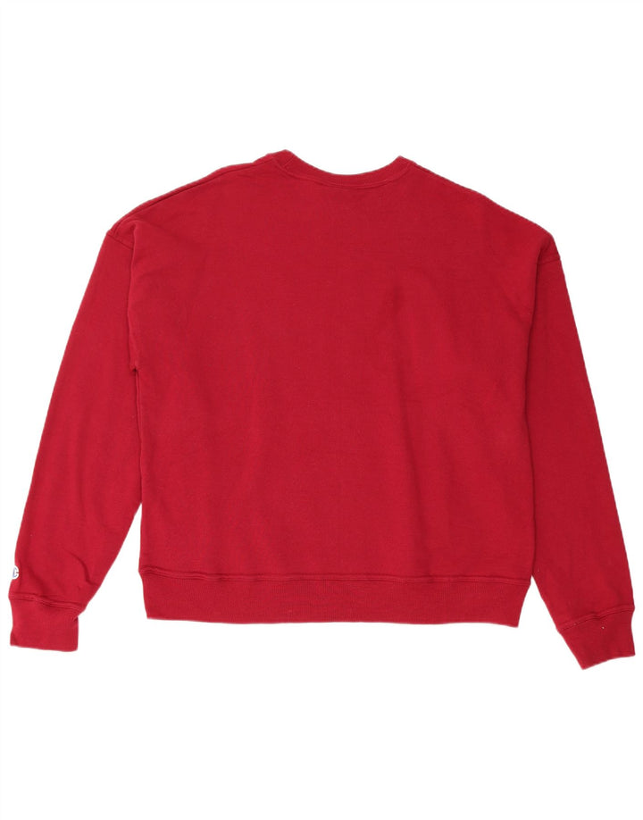 CHAMPION Hombre Sudadera Jumper Medium Borgoña Algodón