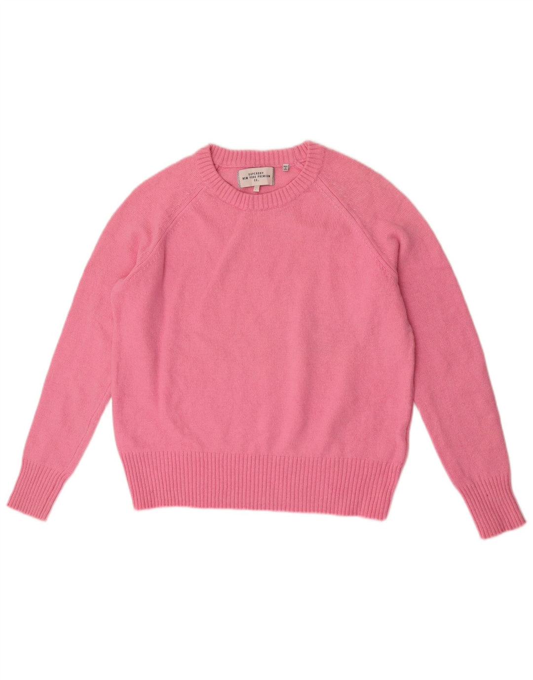 Superdry Jersey de cuello redondo para mujer, talla 40, color rosa medio