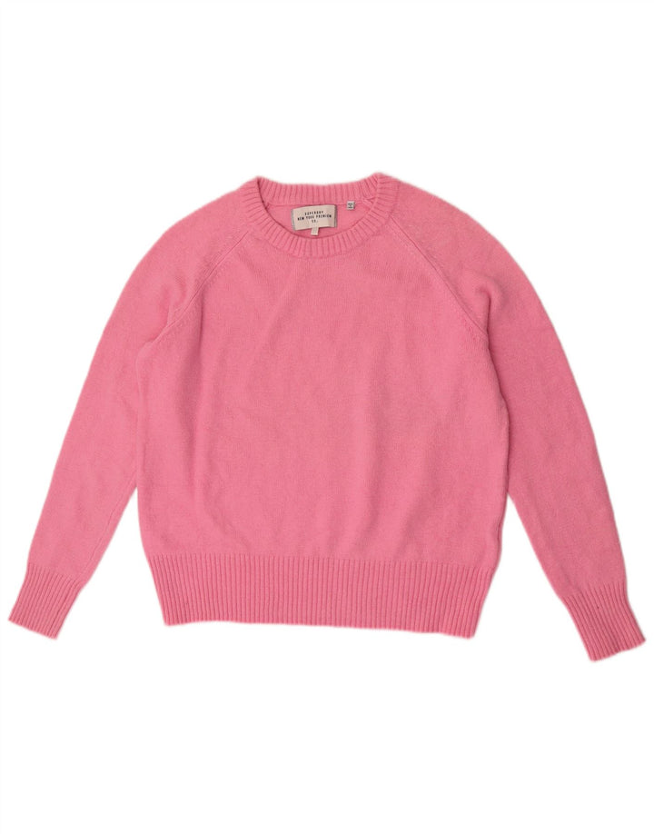 Superdry Jersey de cuello redondo para mujer, talla 40, color rosa medio