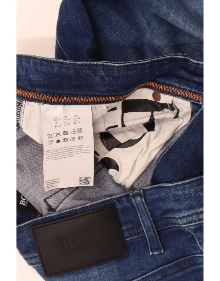 Hugo Boss Mujer Delaware Slim Jeans W32 L34 Algodón Azul