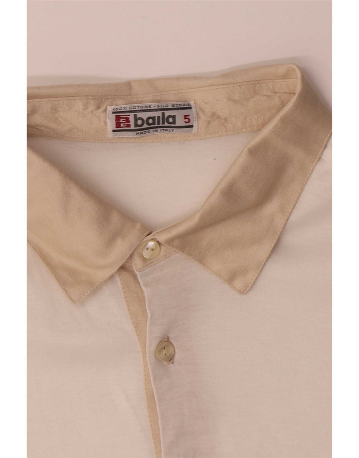 Baila Polo Hombre Algodón Color Block Beige Pequeño