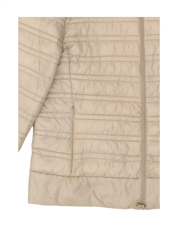 MARELLA Womens Padded Jacket UK 14 Medium Beige Polyamide | Vintage Marella | Thrift | Second-Hand Marella | Used Clothing | Messina Hembry 