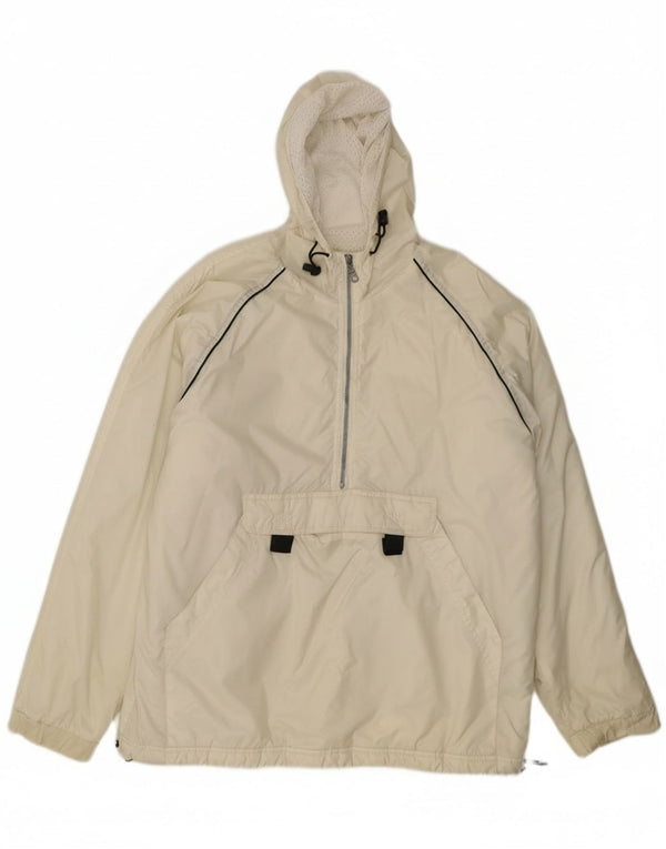Colors Of The World Chaqueta anorak con capucha para hombre UK 42 XL Poliamida blanco roto