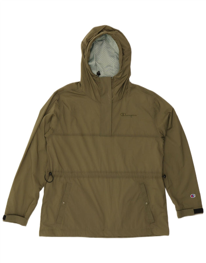 Champion Chaqueta impermeable con capucha de gran tamaño para mujer UK 10 Small Khaki