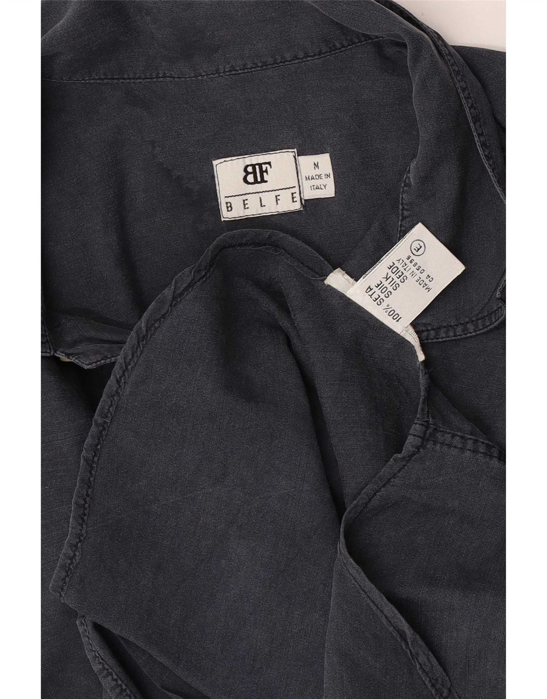 Belfe & Belfe Camisa tipo jersey de manga corta para hombre Seda gris medio