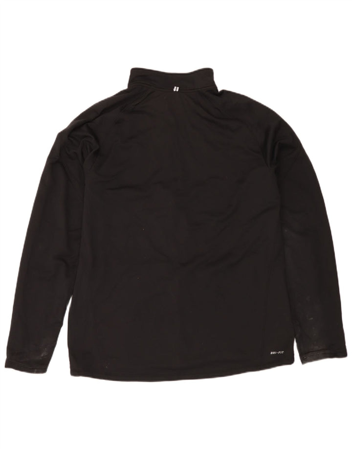 Nike Mens Dri Fit Chándal Top Chaqueta Grande Poliéster Negro