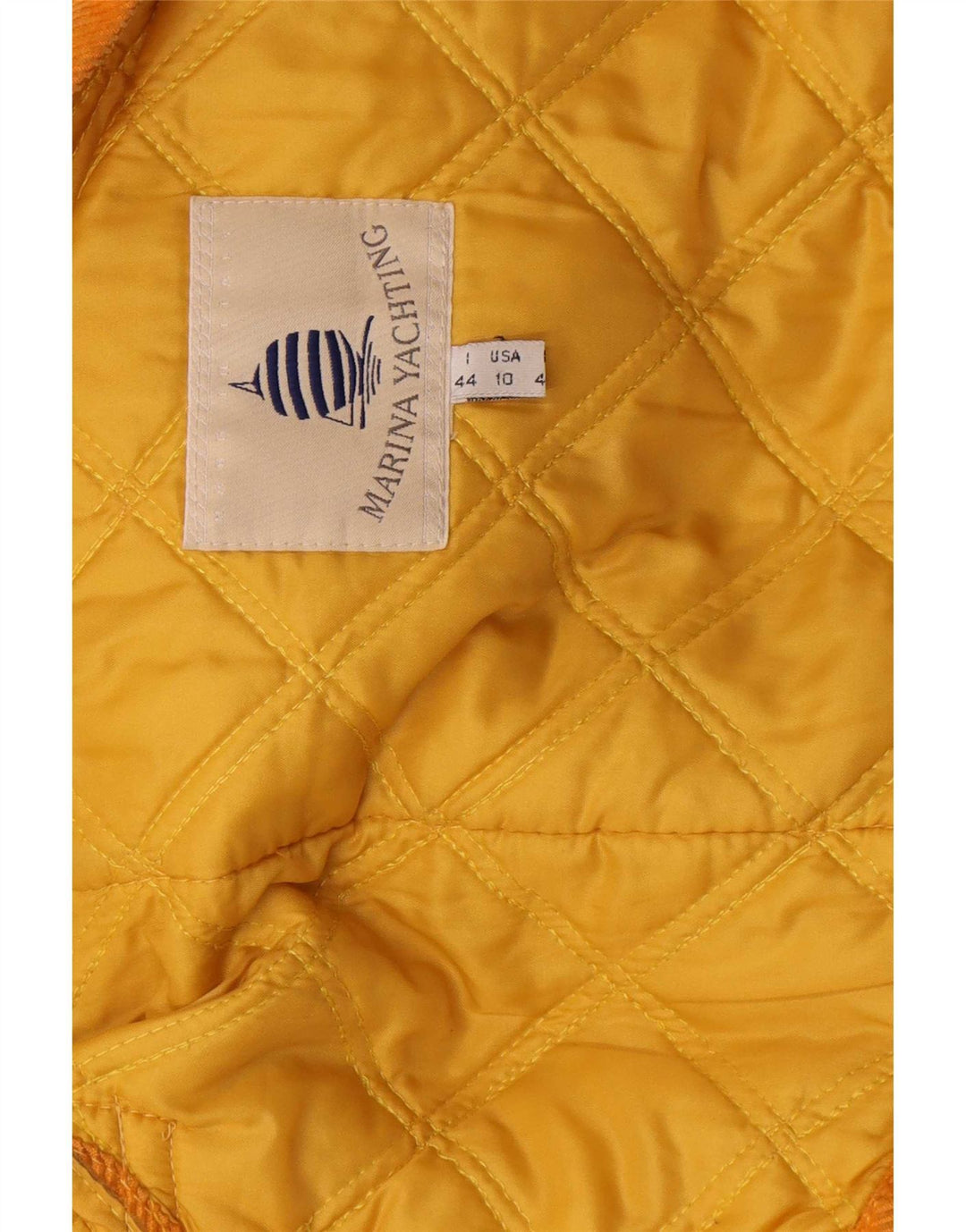 Marina Yachting Chaqueta acolchada para mujer UK 44 Large Yellow