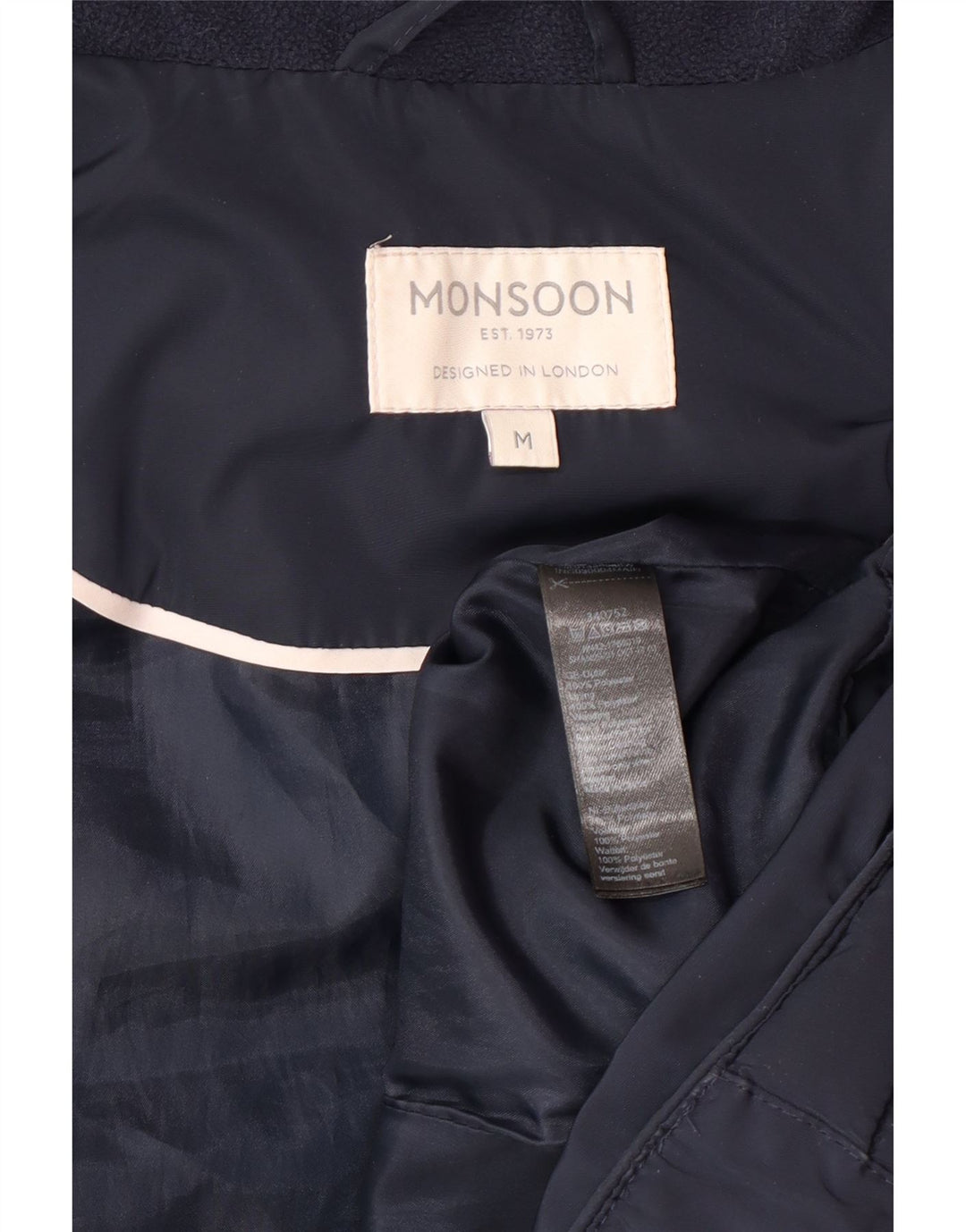 Monsoon Chaleco acolchado para mujer UK 44 Mediano Azul marino Poliéster