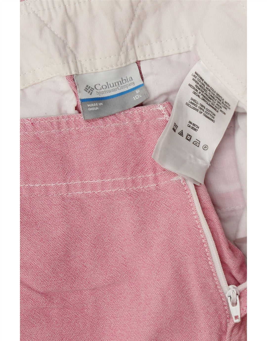 COLUMBIA Womens Chino Shorts US 8 Medium W28 Pink Cotton