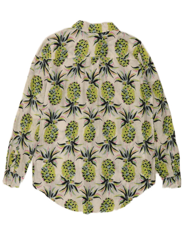 BODEN Camisa larga extragrande con estampado abstracto para mujer UK 8 Small Green