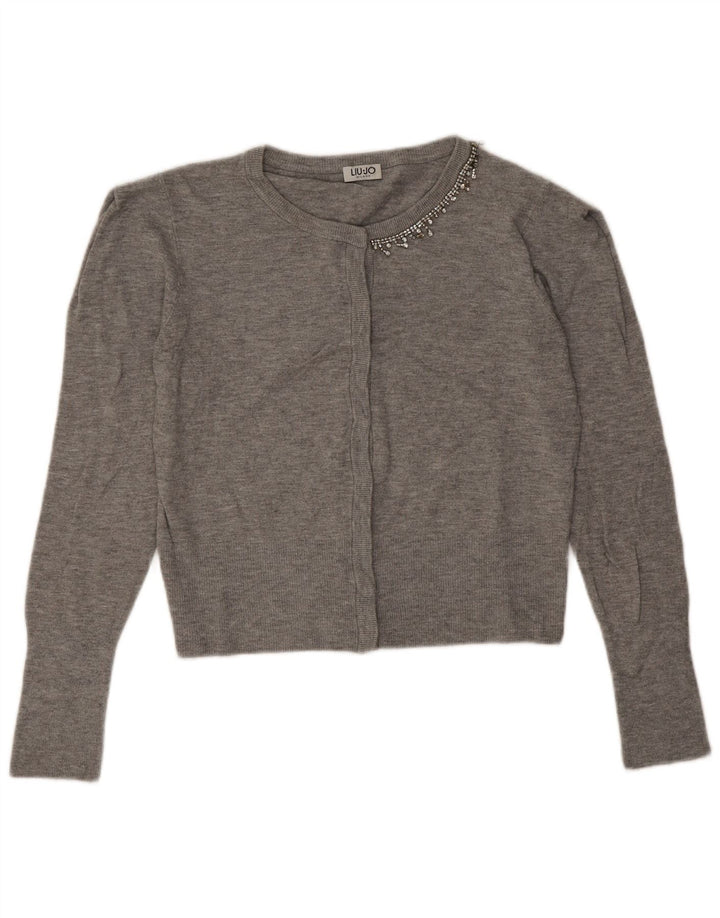 Liu Jo - Cárdigan corto para mujer, talla 40, color gris medio