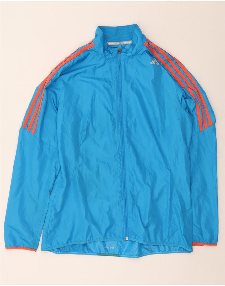 ADIDAS Mujer Response Chándal Top Chaqueta UK 16/18 Grande Azul Poliéster