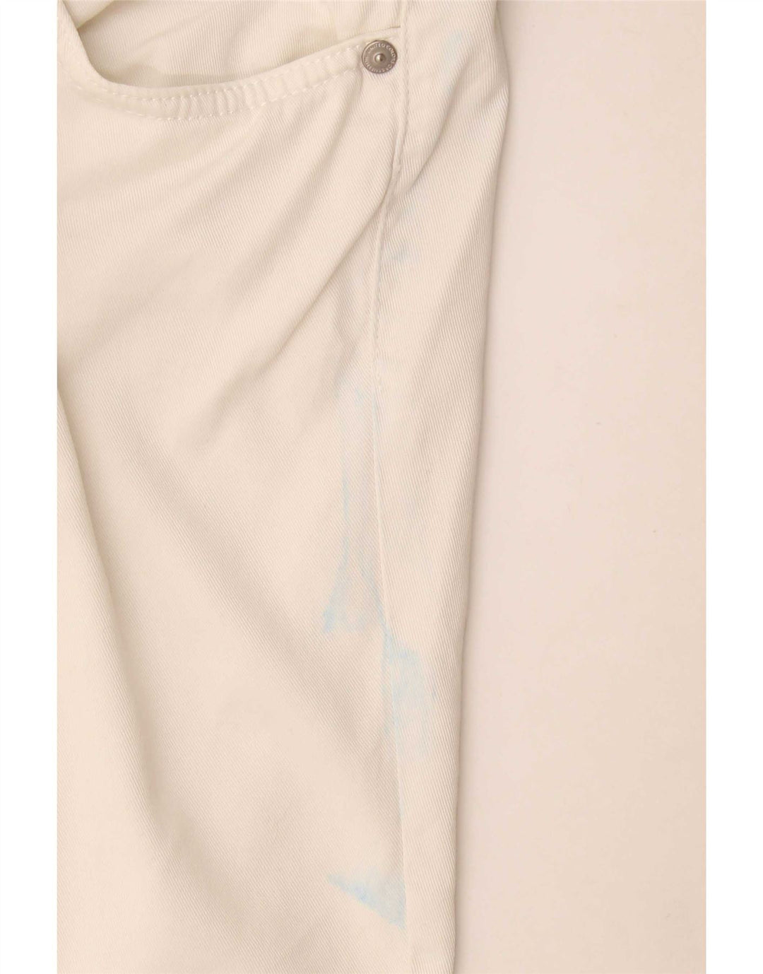 Pantalones Cortos Benetton Mujer IT 44 Medium W34 Blanco Algodón
