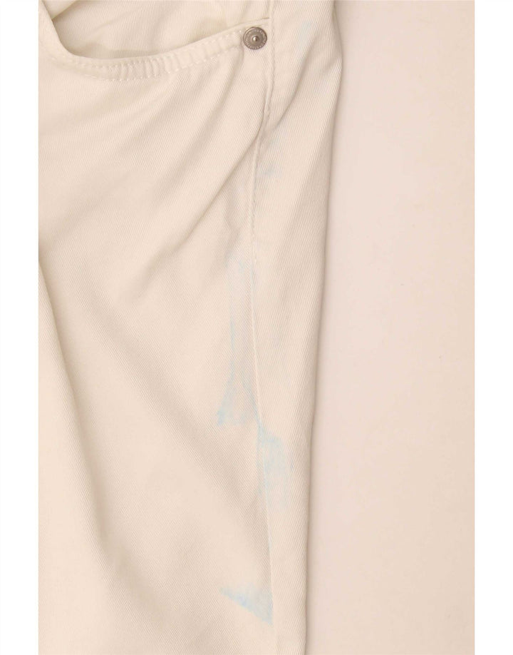 Pantalones Cortos Benetton Mujer IT 44 Medium W34 Blanco Algodón