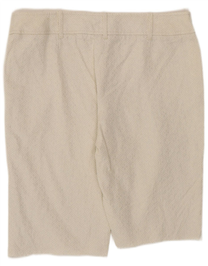 Bermudas Oasis para mujer UK 40 Medium W32 Algodón geométrico blanco
