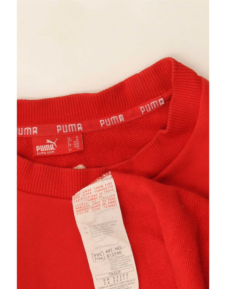 Puma Hombre Sudadera Gráfica Jumper Algodón Rojo Mediano