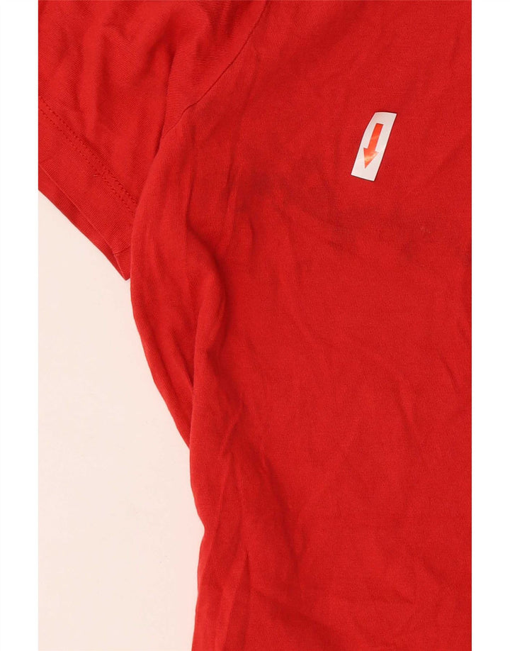 Jack & Jones Hombre Camiseta Gráfica Top Medium Rojo Algodón