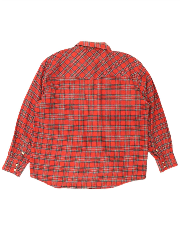 Camisa de franela LEE para hombre de algodón a cuadros rojos grandes