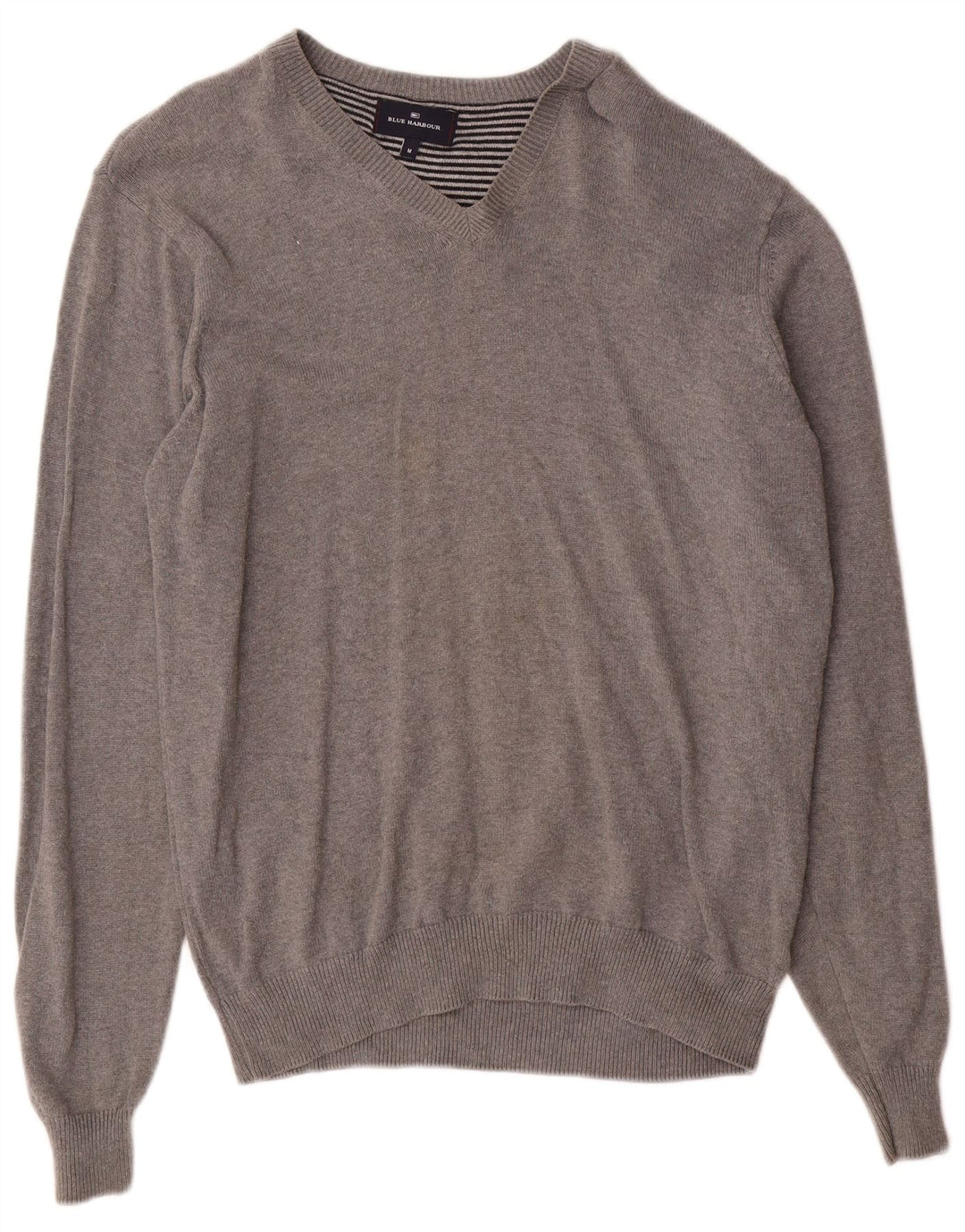 Marks & Spencer Jersey con Cuello en V Azul Harbor para Hombre Algodón Gris Medio