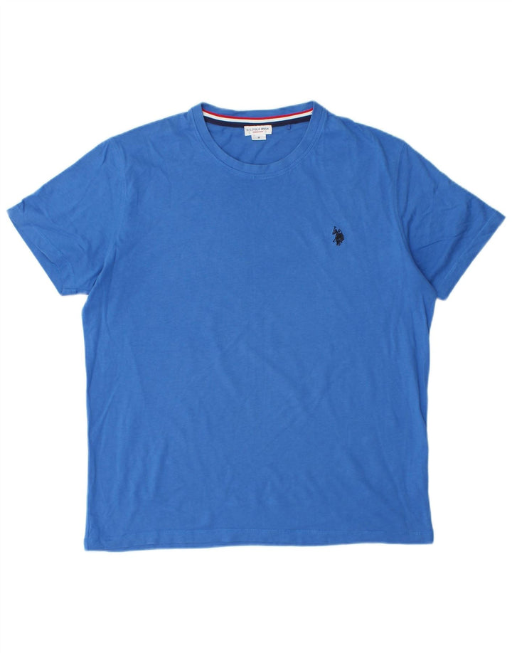 Asociación de Polo de EE. UU. Camiseta Hombre Top Algodón Azul Medio