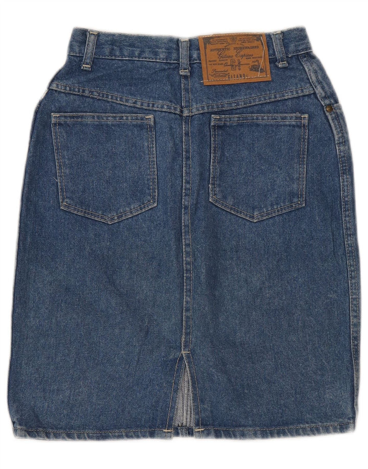 GITANO Falda Vaquera De Cintura Alta Para Mujer W26 Small Blue Cotton