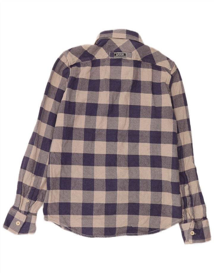 Superdry Camisa De Franela De Algodón A Cuadros Azul Marino Grande Para Hombre