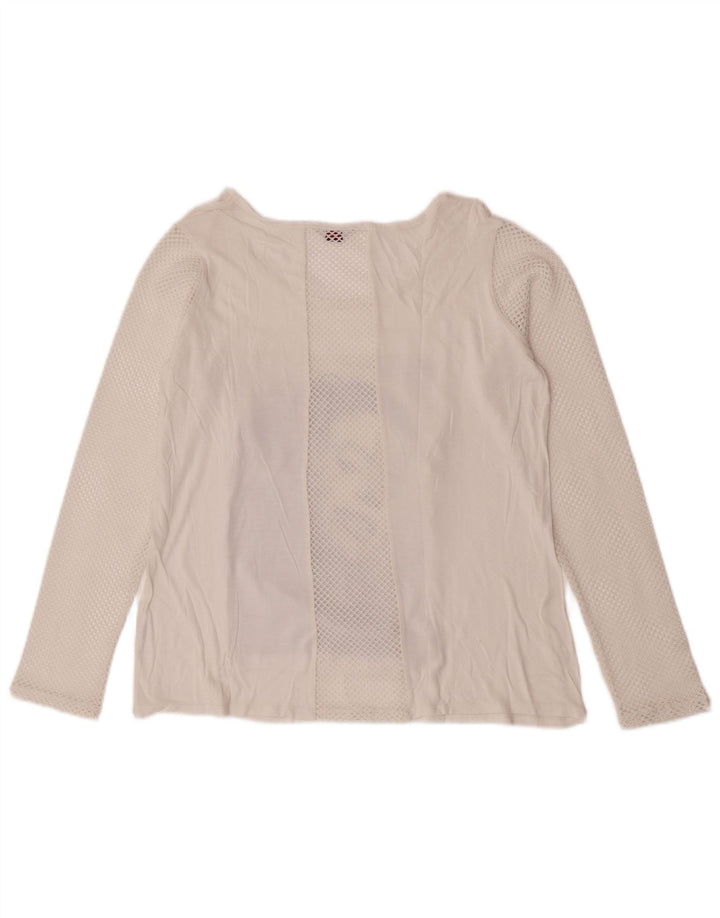 Guess Top gráfico para mujer de manga larga UK 44 Medium White